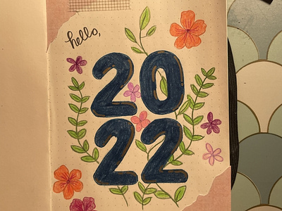 2022 Bullet Journal Cover Page