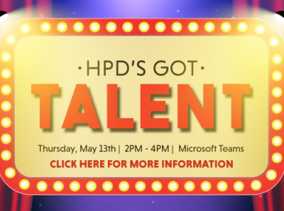 HPD's Got Talent 21' design graphic design typography