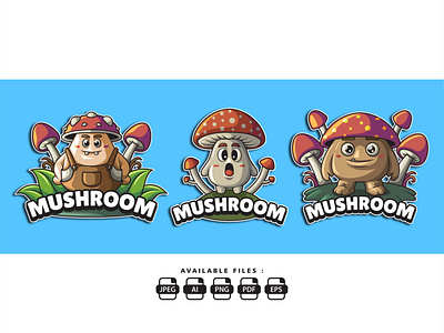 Mushroom Mascot Logo Illustration artwork branding cartoon character clothing cute esport graphic design icon illustration logo mascot mushroom procreate vector