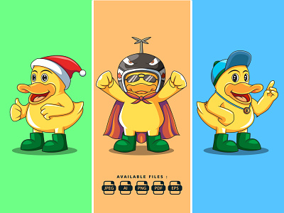 Duck Mascot Character Illustration