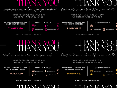 Thank You Cards For Small Business avaliable for hire branding canva templates creative market entrepreneur etsy thank you cards female feminine website fiver freelancer graphic design minimalist template design procreate product labels thank you cards wix website