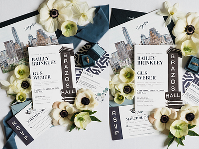 Austin Modern Wedding Invitation