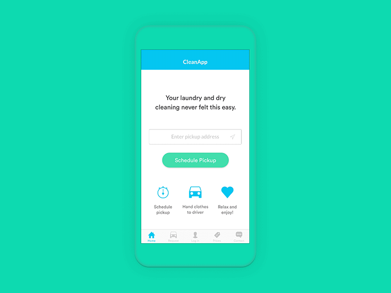 Delivery service app prototype