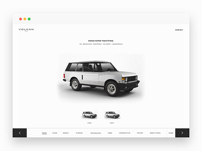 WIP – Vintage Range Rover configurator car car builder configurator desktop land rover range rover ui web app white
