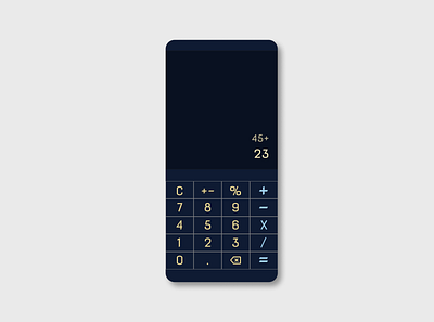 Daily UI #004 - Calculator blue gold calculator daily ui dailyui mobile