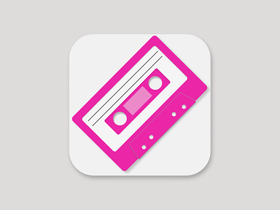 Daily UI #005 - App Icon - Mixtape app icon daily ui mixtape pink white retro uiux