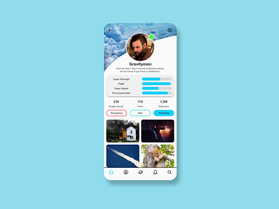 Daily UI #006 - User Profile - Gravityman