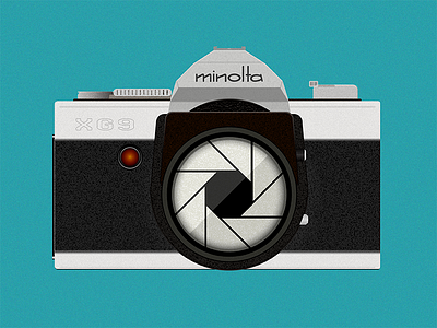 Minolta analogue camera illustration minolta photography retro shutter