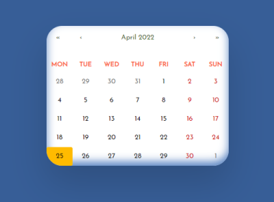 Clay-morphic Calendar calendar claymorphism design graphic design interface ui web design