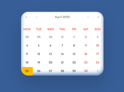 Clay-morphic Calendar