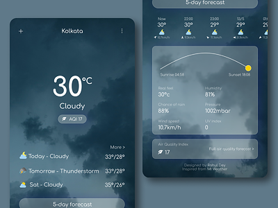 Weather app app design graphic design interface mobile ui ux weather web design