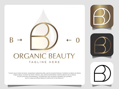 Luxury Organic beauty logo design branding graphic design logo