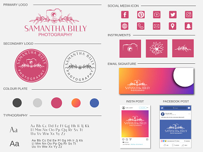Samantha Billy Photography Logo branding graphic design logo