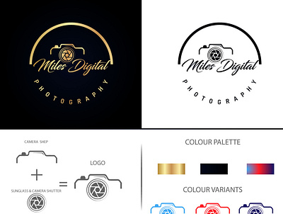 Miles Digital Photography Logo branding graphic design logo