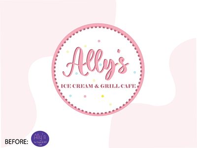 Ally's Ice Cream & Grill Cafe Brand Refresh branding design graphic design logo vector