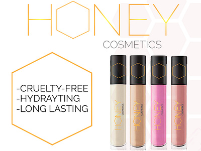 Honey Cosmetics Branding branding design graphic design logo product design