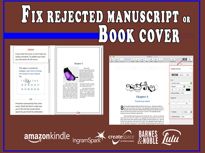 Fix Rejected Manuscript and Book Cover book design book format branding design graphic design illustration logo typography vector
