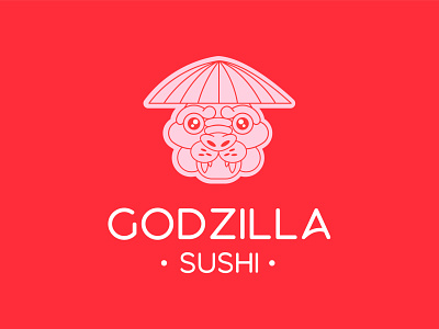 Godzilla Sushi branding corporate identity design graphic design illustration logo sushi vector