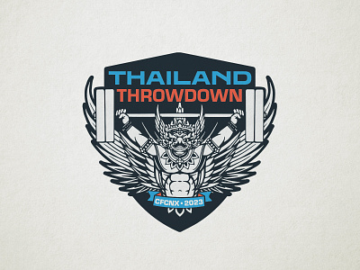Thailand Throwdown 2023 asian bird cfcnx chiang mai competition crossfit event fitness garuda graphic design gym illustrator logo throwdown
