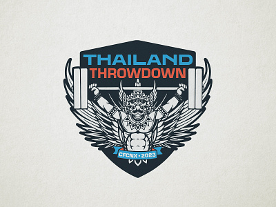 Thailand Throwdown 2023 asian bird cfcnx chiang mai competition crossfit event fitness garuda graphic design gym illustrator logo throwdown