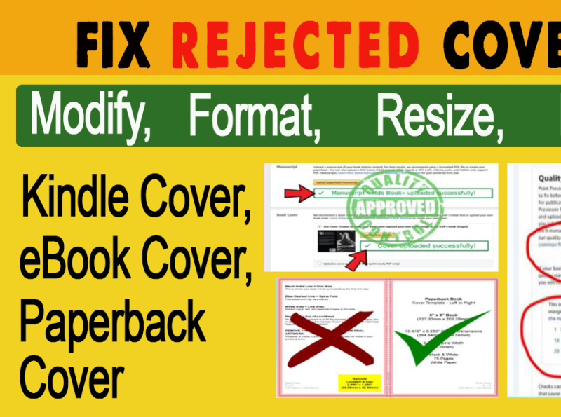 Fix error or Rejected Book Cover amazon kdp cover amazon kindle book cover design cover error design editor error fix book cover fix error fix format formatting graphic design illustration kdp book publishing kdp interior manuscript paperback error resize resize book cover resizing image