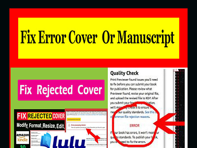 graphicdesi756:Fix error Book Cover error fix cover modify