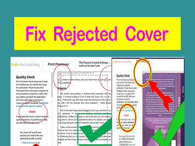 Book cover Design or Fix error cover error fix cover modify