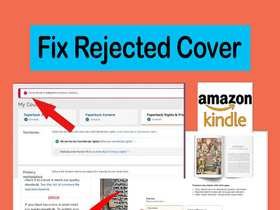 I will fix rejected book cover, manuscript formatting error fix cover modify