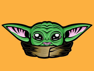 Star Wars Baby Yoda Illustration