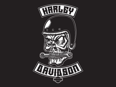 Harley Davidson Cafe Racer Skull