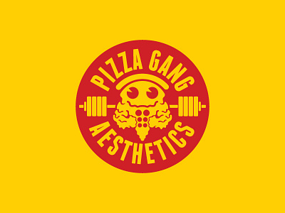 Pizza Gang Aesthetics Logo brand branding design fitness gym logo logos pizza type typography vector