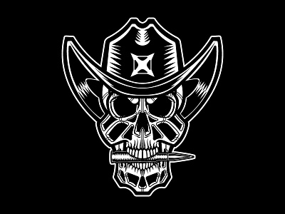 Vertx Mech Cowboy Skull Shirt apparel art design illustration illustrator product skull vector