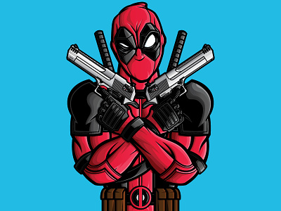 Marvel Deadpool deadpool deadpool2 illustration illustrator marvel posters stickers vector