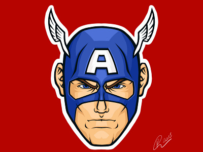 Marvel Captain America apparel captain america graphic design illustration illustrator marvel posters stickers tshirt