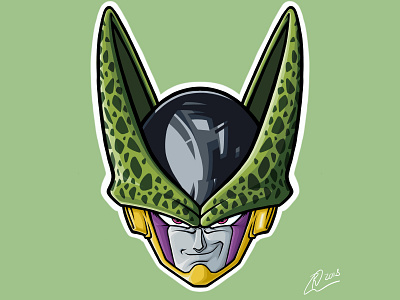 Dragon Ball Z Perfect Cell anime apparel art cell dragonball dragonballz illustration illustrator manga stickers