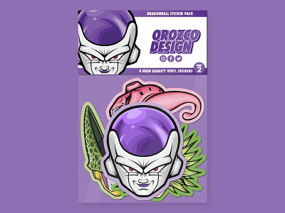 Dragon Ball Sticker Pack Series 2 anime art dbz design dragonball dragonballz frieza illustration illustrator majin buu manga medicom merchandise pop art sticker sticker design stickermule stickers vector vector art