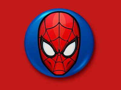 Spider-Man Button apparel art avengers button buttons comic book design illustration illustrator marvel medicom merchandise pop art pop culture product spider man spiderman vector