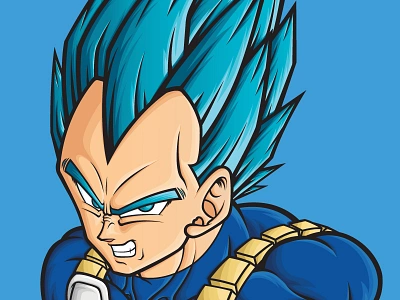 Dragon Ball Vegeta SSJB anime art dbz design dragon ball dragon ball z goku illustration illustrator manga medicom poster vector vector art vegeta