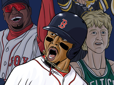 MLB Red Sox World Series Champs americana art artist baseball baseball hat boston digital art illustration illustrator medicom mlb procreate red sox social media design sports sports design sports teams