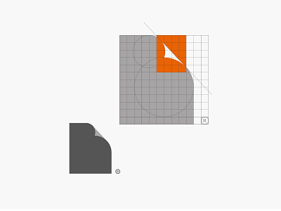 B + Paper branding golden ratio icon illustration illustrator logo process vector