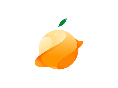 orange app branding design fruits gradient illustration illustrator logo orange vector
