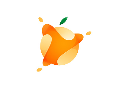orange app branding fruits gradient icon illustration illustrator logo orange vector