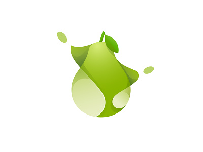 pear branding design fruits gradient icon illustration illustrator logo pear vector