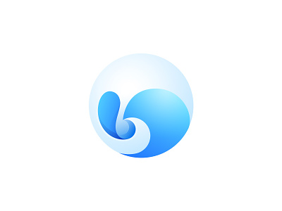 Water branding design gradient icon illustration illustrator logo pastel color water