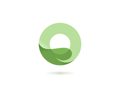 O + Leaf branding design gradient green illustration illustrator leaf logo process vector