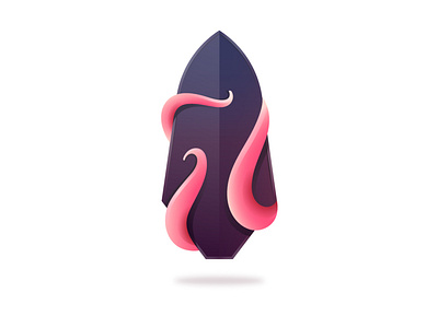 Tentacle + spearhead branding design gradient icon illustration illustrator logo vector