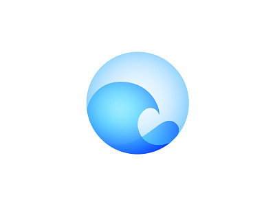Waves branding glass gradient icon illustration illustrator logo vector waves