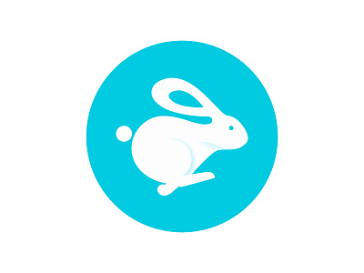 Rabbit app clean icon illustrator logo rabbit