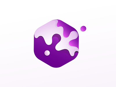 Liquid gradient illustrator liquid logo wet