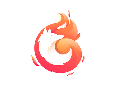 Fox fire fire icon illustration illustrator logo process